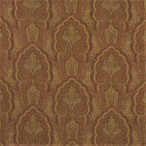 Swatch Sample Fabric Robert Allen Beacon Hill Ashland Clay Linen Wool Floral Drapery HH40