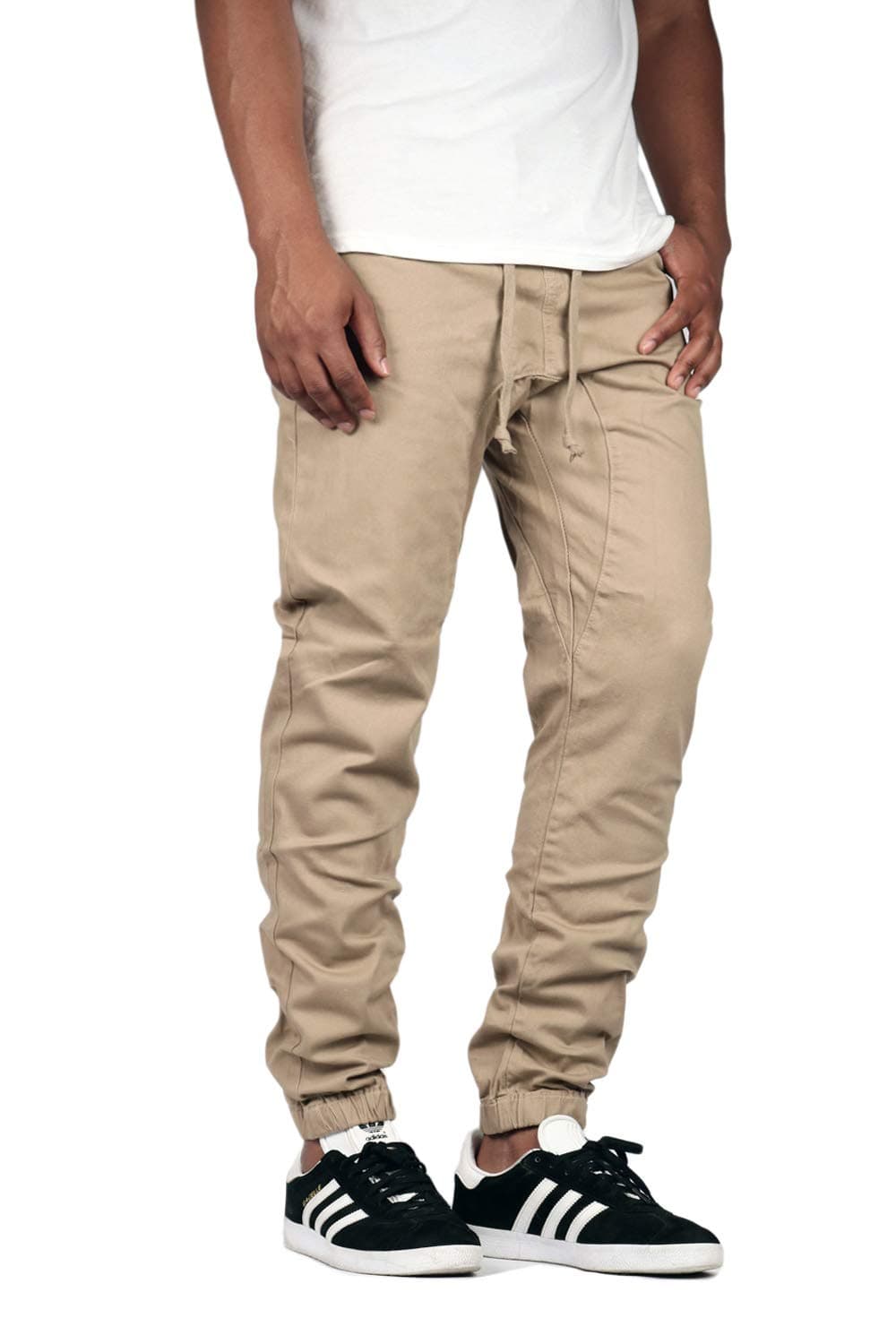 Men's Twill Drop Crotch Jogger Pants