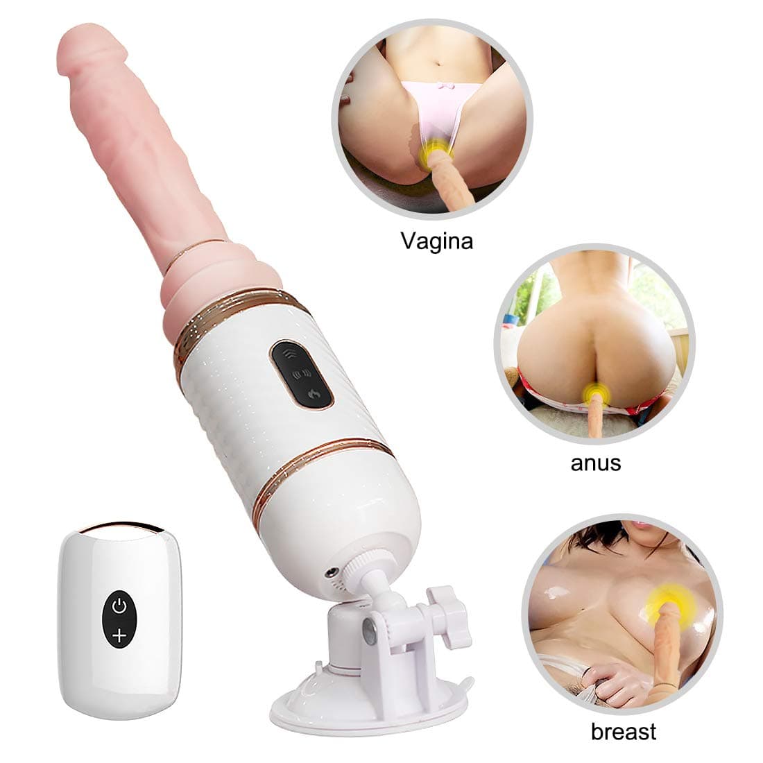 Intelligent Telescopic Vibrating Squirming Luxurious Adult Wireless Remote Control Machine Automatic Massage & Suction Cup Multispeed Adjustable