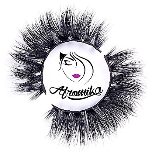 3D Mink False Eyelashes by Afromika Long Thick Dramatic Look Handmade Reusable Mink Lashes For Makeup 1 Pair Pack in Style Paris