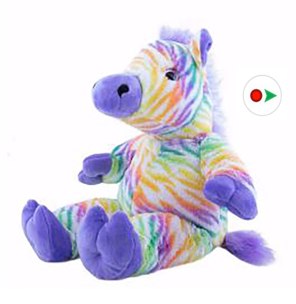 Record Your Own Plush 16 Inch Zip the Zebra - Ready 2 Love in a Few Easy Steps