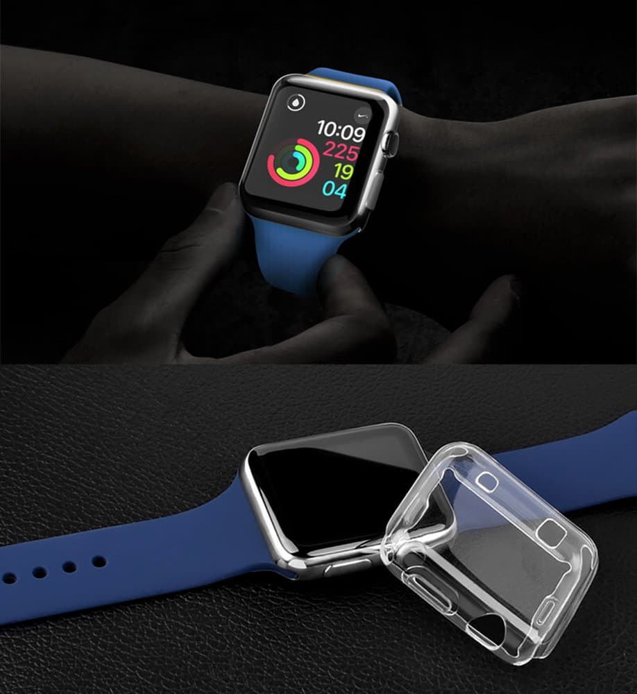 Apple Watch 3 Screen Protector Case Leeanyoung Ultra-Thin Soft TPU Case 0.3MM High Transparency Full Cover for New Apple Watch Series 3 (2107) 38mm