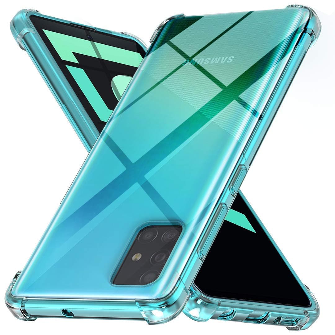 Ron® Protective Soft Silicone Shockproof Protection Back Case Cover for Samsung Galaxy A51 - Transparent