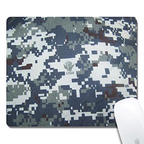 Gaming Office Mouse Pad--Glissando Customized Navy Camo Wallpaper Cloth surface Natural rubber Gaming Mouse Pad--Rectangle Mouse Pad(10x8.3inchx1/8inch)