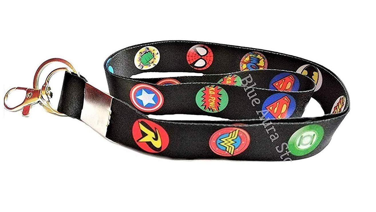 Blue Aura Superhero Inspired Lanyard