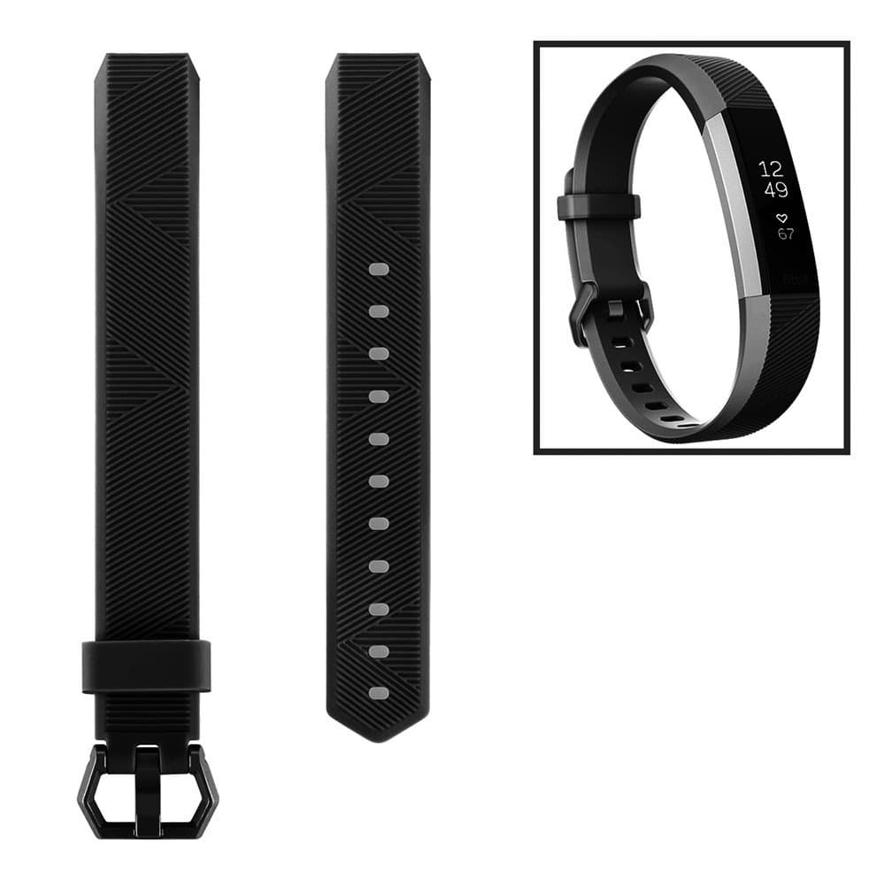 Fitbit Alta HR Bands,Usitek Classic Accessory Alta HR and Alta Band Replacement Wristband Strap with Secure Metal Buckle for Fitbit Alta HR/Fitbit Alta (Black, Small)