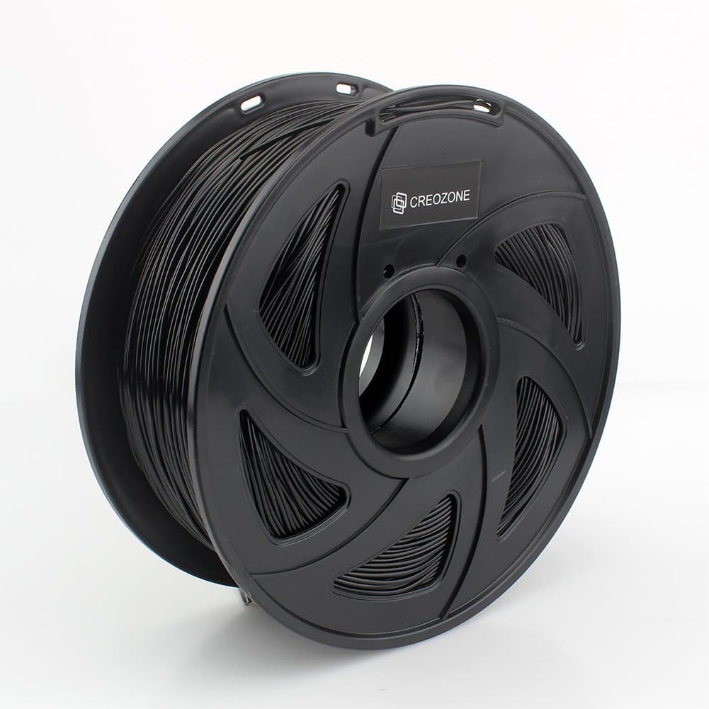 CREOZONE PP Filament for 3D Printer Soft Flexible Plastic Filament 1.75mm 1KG (2.20lbs) Spool (Black)