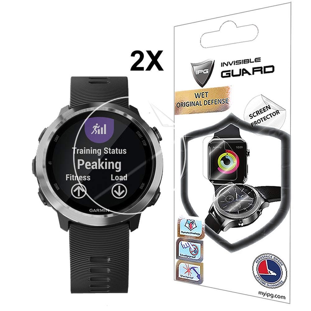 IPG for Garmin Forerunner 645 Music Screen Protector with Lifetime Replacement Warranty Invisible Protective Screen Guard - Smooth/Self-Healing/Bubble -Free