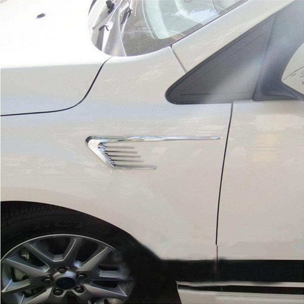 2pcs simulated car shark gills outlet sticker simulation vent false air outlet side hood and decals balight