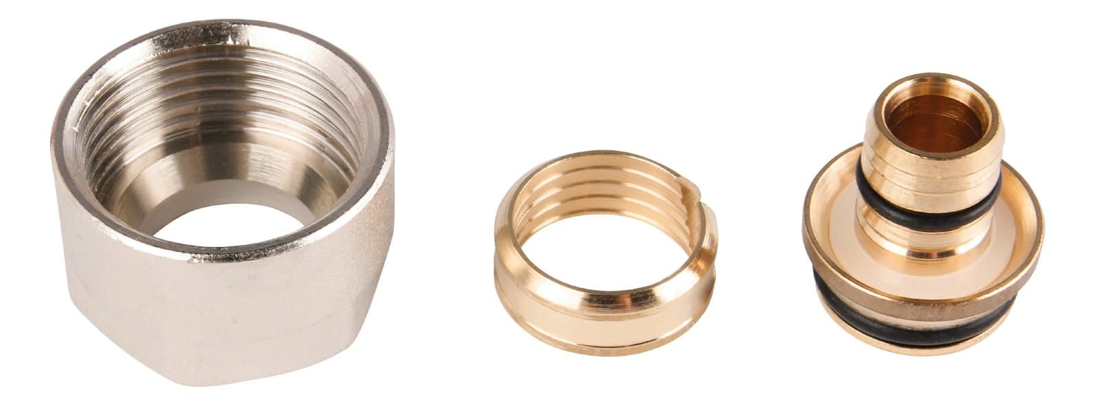 Wiroflex Screw-On Outer Thread for Pipe with Adaptor Fitting for Multilayer Composite Pipe, 1, 1 x 16 mm Crisp Stripes Ribbon, Chrome, 26023 7