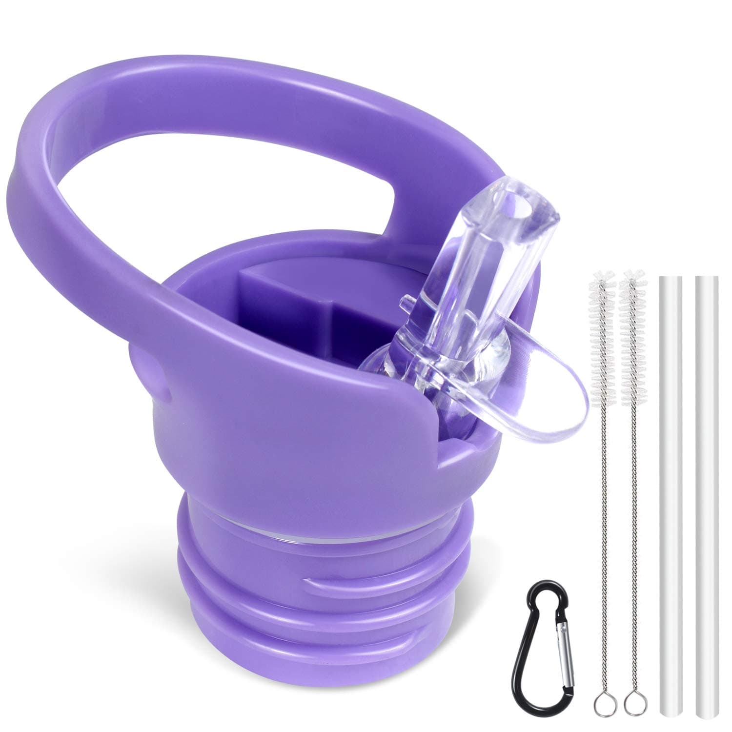 Standard Size Straw Lid for Hydro Flask Standard Size Bottle & Simple Modern Narrow Bottle (Purple)