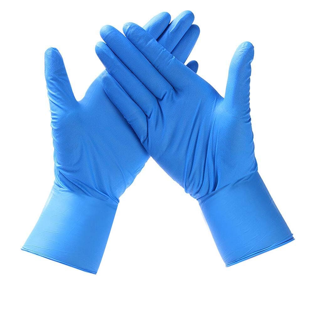 Nitrile Exam Gloves,100 Pcs Comfortable Disposable Exam Gloves Protective - Safety, Powder Free, Latex Free Blue (M)
