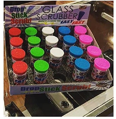 ORIGINAL BUDDY CLEANER GLASS SCRUBBER DROP STICK SCRUB EASY FAST STAINS &amp; BUILDUP WIPE AWAY VASE CLEANER SCRUBBY TOOL MAGNETIC THE BEST WAY TO CLEAN GLASS POP TOP GLOW IN THE DARK