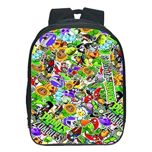 YWEIWEI Children's Backpack 3D Plant Vs. Zombies Junior Backpack For Boys And Girls School Bags 6-12 Year Old F