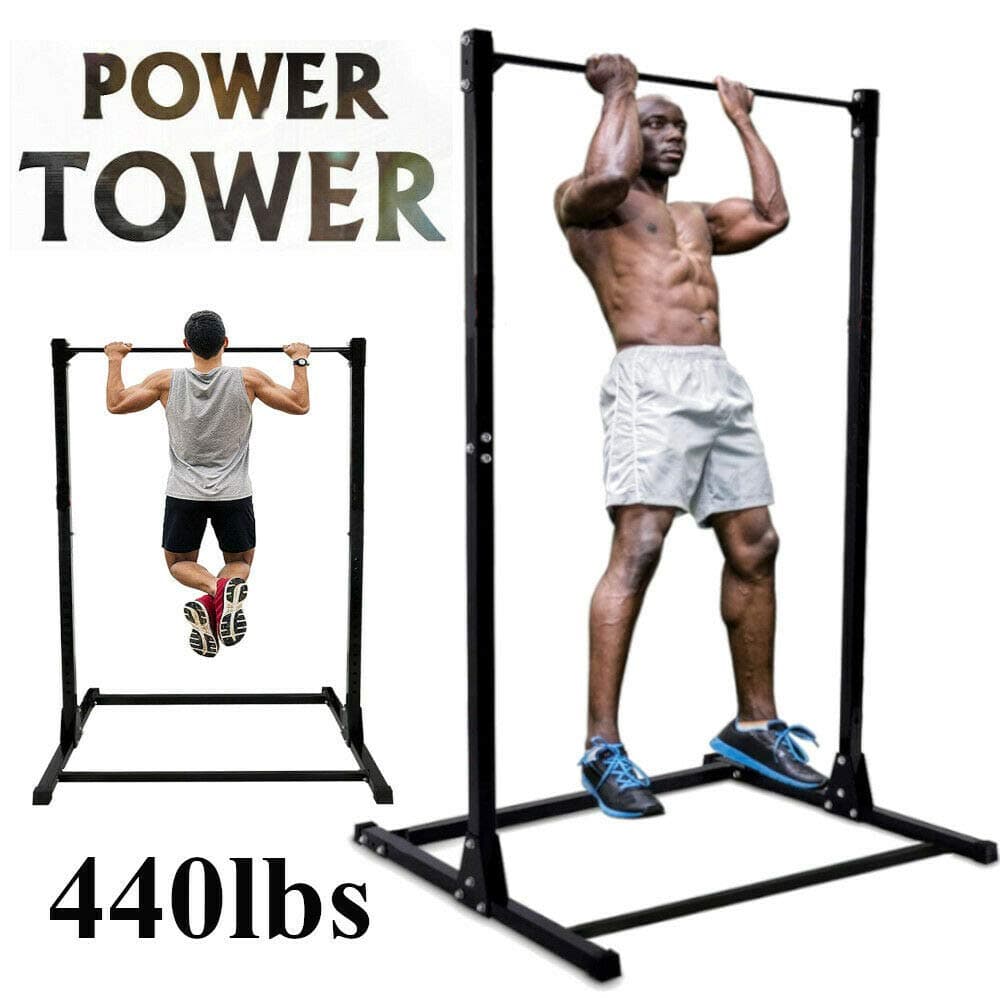 RAFAGREGORUS Portable Pull Up Dip Station Power Tower Up Stand Exercise Equipment WW,Strength Training,