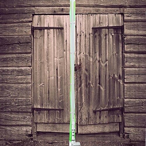 Wood Doors Rustic Old Shack Rusty Lock KITCHEN CURTAIN PANEL Set Barn Shed Decor