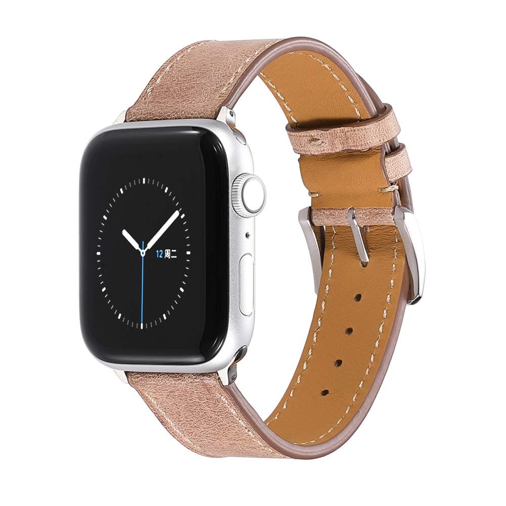 CHIMAERA Compatible Replacement for 38mm 40mm 42mm 44mm Apple Watch Band Leather Strap Series 5/4/3/2/1 Sports Edition