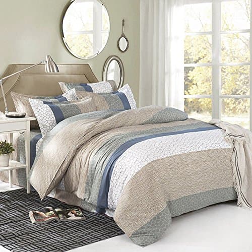 Bed Set Pillowcase Duvet/Quilt Cover Marble Grey (Single Size) for Bedroom