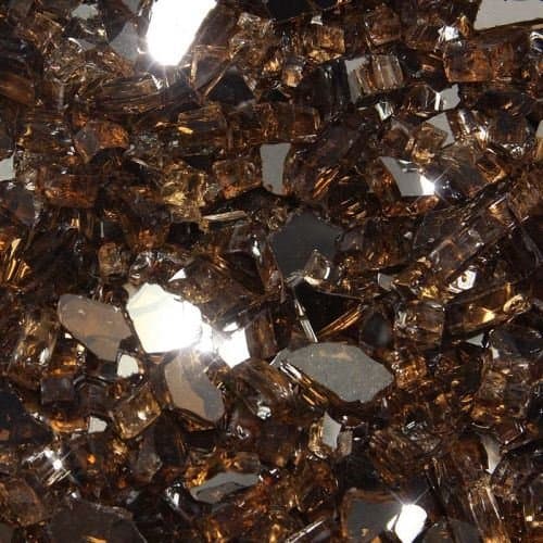 10 lbs. Broken Style 1/4" Copper Reflective Fire Glass