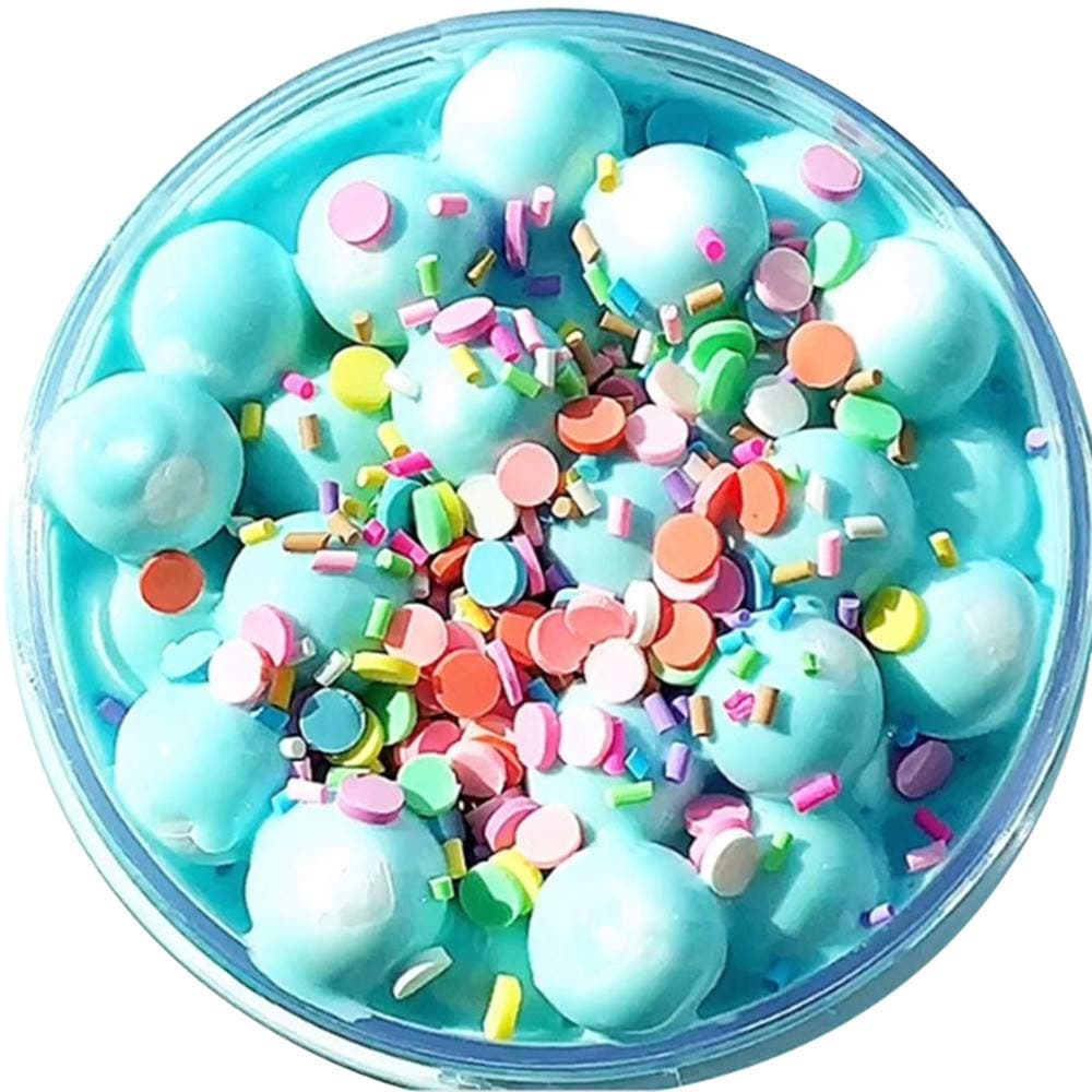 DIGOOD Fluffy Slime Sludge Toy Fruit Style Mud Mixing Cloud Slime Putty Scented Stress Relief Clay Toy