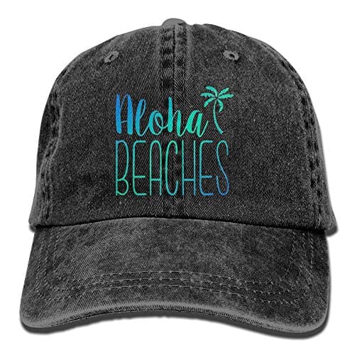 Raining Sunlight Fashion Green Gradient Quote Aloha Beaches Logo Adjustable Casual Gym Dad Hat Baseball Cap