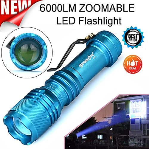 Flashlights, DBHAWK LED Torchs Light 6000 Lumens 100000 Hours Q5 AA/14500 3 Modes Variable Focus ZOOMABLE LED Flashlight Portable Torch Light for Camping, Home Repairing