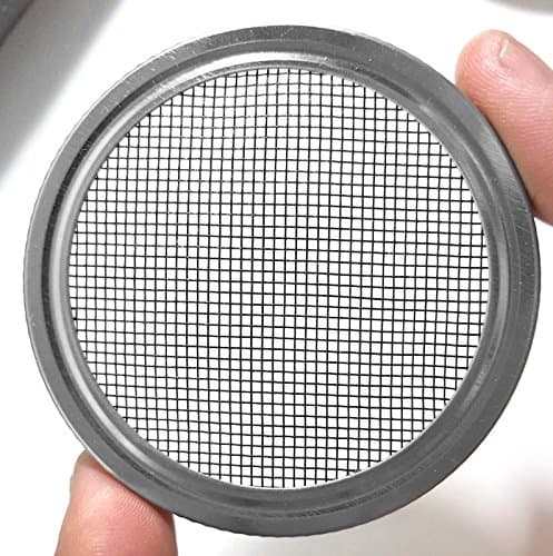 MASON JAR LID WITH MICRO GREEN LID FOR SPROUTING ALFALFA SEED. (1, Wide Size)