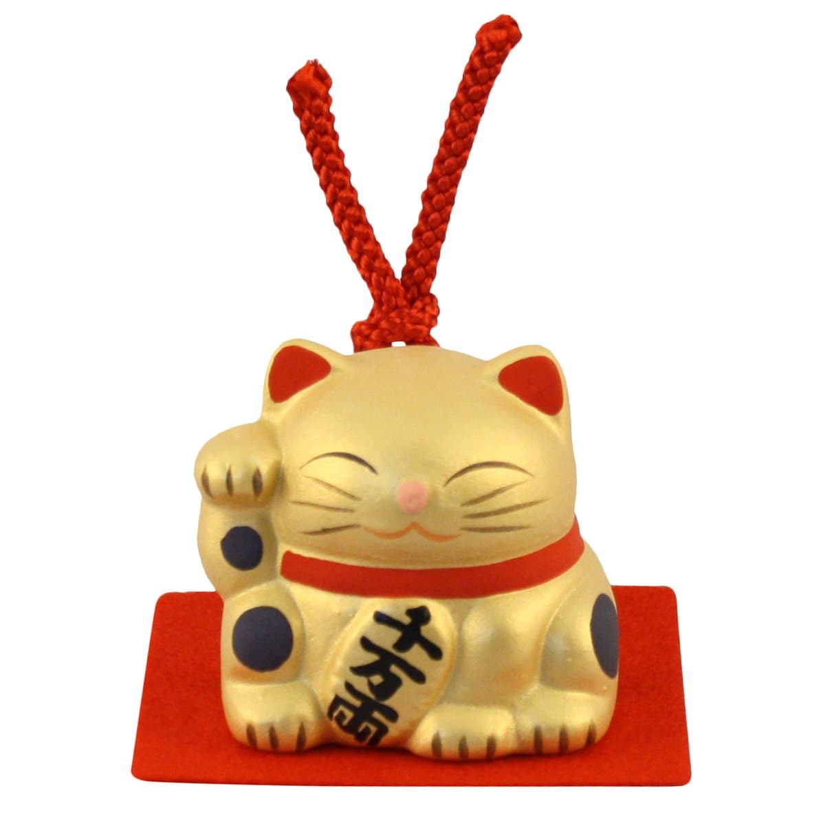 KIMURA OHSHIDO Maneki Neko Lucky Fortune Cat Earthenware (Gold)