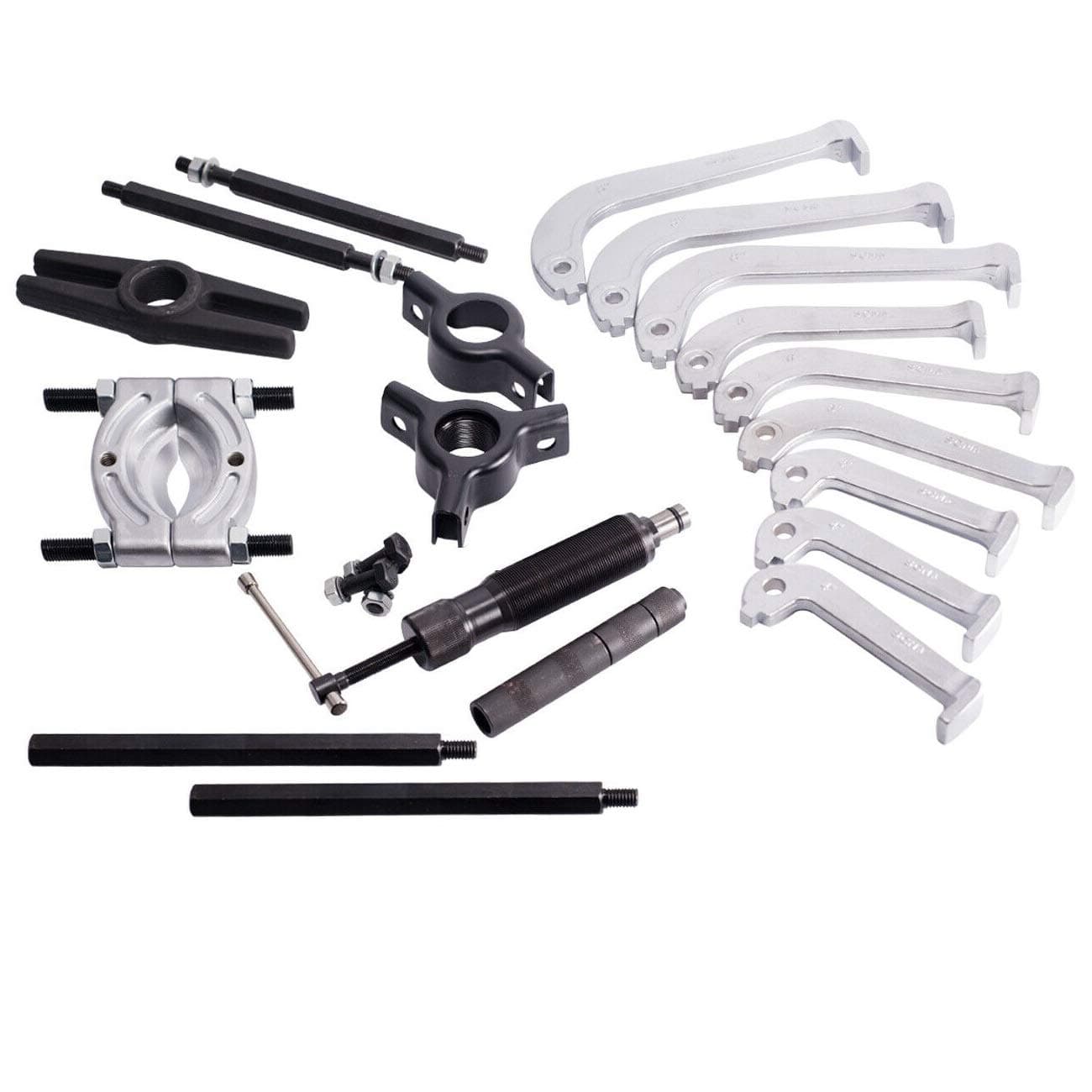 10 Ton Hydraulic Ram Bearing Separator Gear Puller Kit 8" 6" 4" Jaw & Ext Rod,Jikkolumlukka