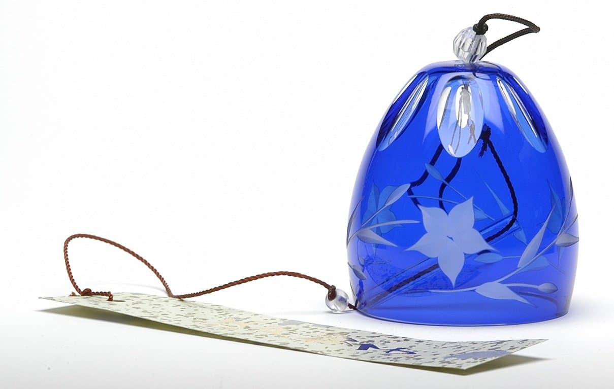 KIMOTO GLASS Edo-kiriko Kikyou Wind chime