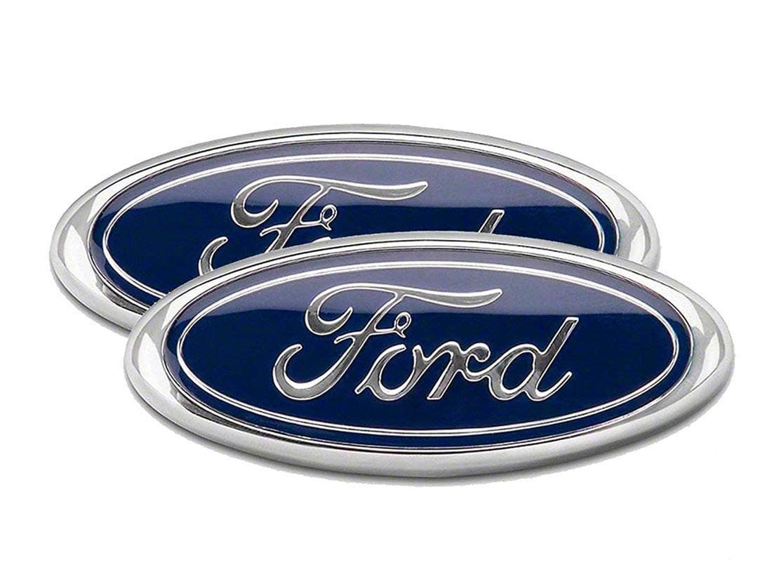 2004-2014 Ford F150 Front Grille Tailgate Emblem, Oval 9"X3.5", Dark Blue Decal Badge Nameplate Also Fits for 04-14 F250 F350, 11-14 Edge, 11-16 Explorer, 06-11 Ranger(2 Pack)