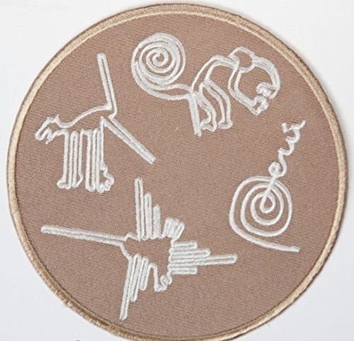 Nazca Lines Peru Embroidered Iron on Patch / 3.5 Inch Embroidered Badge Applique