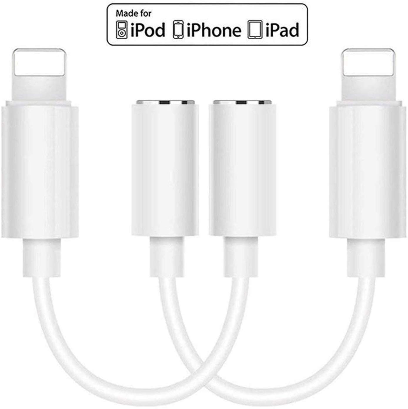 (Apple MFi Certified) Lightning to 3.5mm Headphone Jack Adapter for iPhone, Connector AUX Female Audio Earphone Stereo Cable with iPhone 11 Pro Xs Max XR X 8 7 6 Plus, Support iOS 11 iOS 12 13
