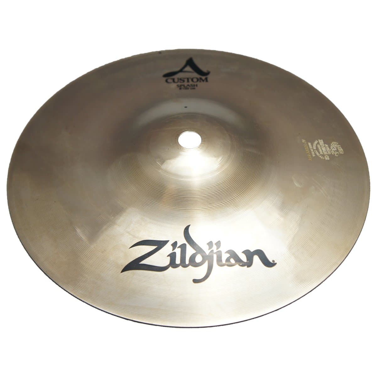 Zildjian 8" A Custom Splash Brilliant & Crash Type Cast Bronze Drumset Cymbal w/ High Pitch A20540 - Lightly Used
