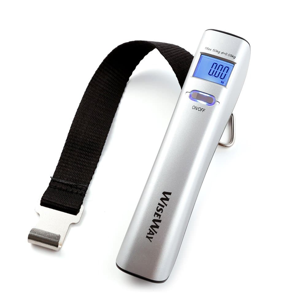 Digital Luggage Weight Scale w/Gift Pouch,protable handheld luggage scale,suitcase baggage scale, AAA Battery included, 110 pounds,Travel Space Saver Bag