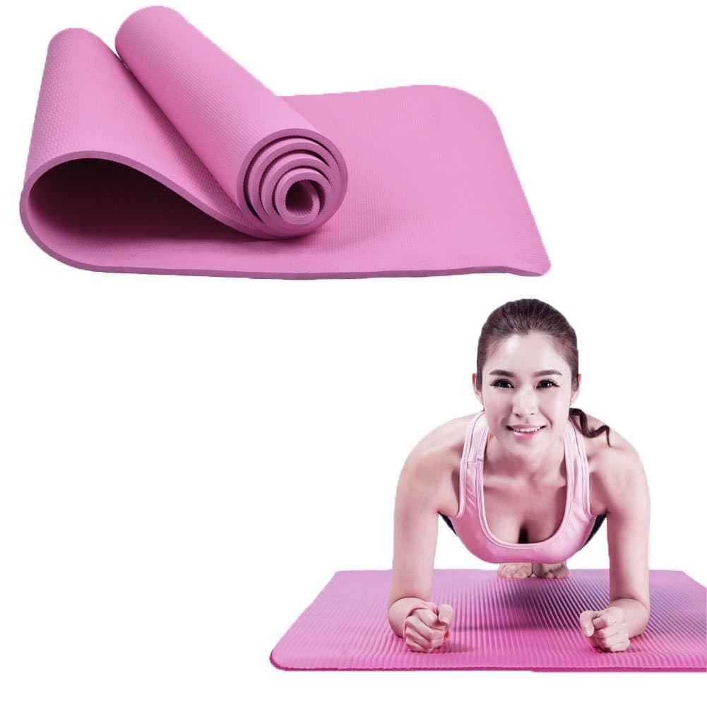 Amrka Non-slip Yoga Mat, Exercise Pad High Density Padding To Avoid Sore Knees During Pilates, Stretching, Health Lose Weight Fitness - For Men & Women, 4mm Thickness