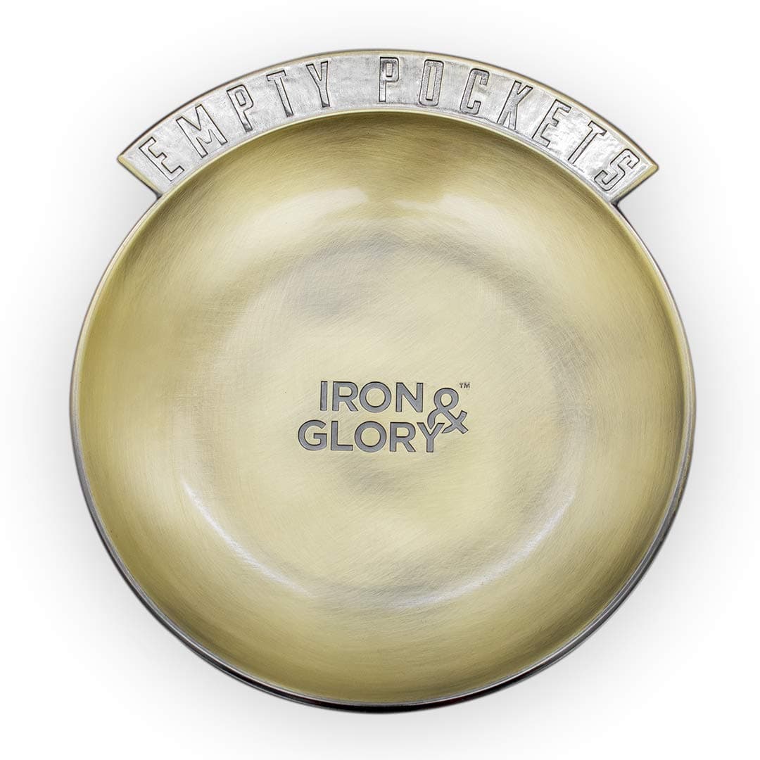 Iron And Glory IAGEP Pocket Tray-Metal Bedside Table for Change,Keys,Coins,Jewelry,Clock,Earphones, Zinc