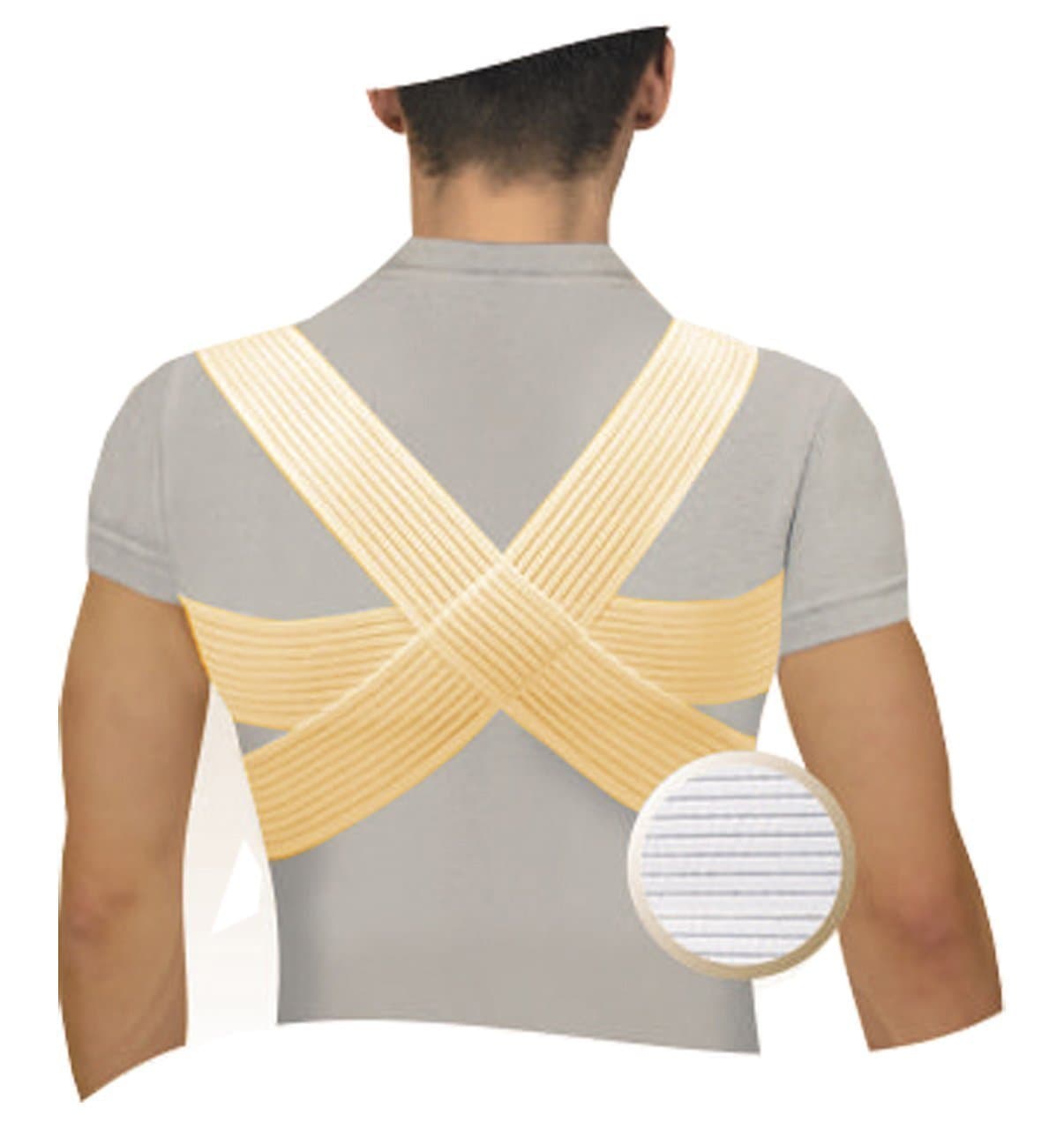 Deluxe Posture Corrector Shoulder & Back Support Brace Clavicle Splint Band Belt (Large)