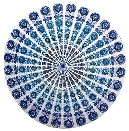 Indian Mandala Round Roundie Beach Throw Tapestry Hippy Boho Gypsy Cotton Tablecloth Beach Towel , Round Yoga Mat Tapestry Indian Mandala Round Beach Throw Boho Gypsy Cotton Tablecloth Beach Towel Round Tapestry Yoga Mat Tapestry