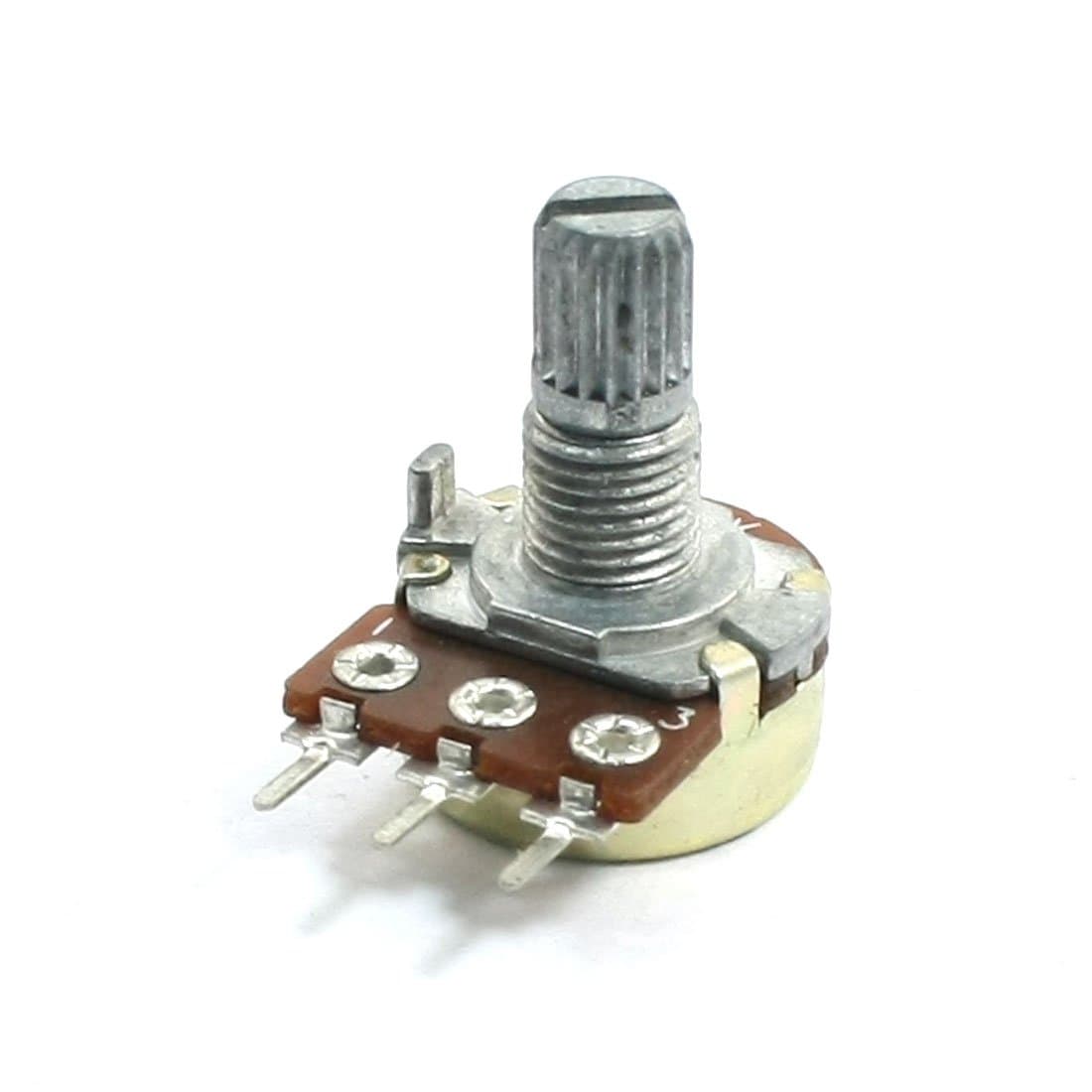 IIVVERR B20K 20K ohm 3 Terminals Single Linear Rotary Taper Potentiometer (B20K 20K ohm 3 Terminales Ãšnico Potencimetro Rotatorio Cnico Lineal