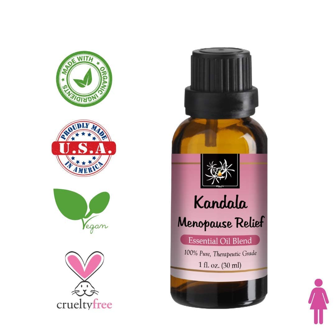 Menopause Relief Essential Oil Blend – 30 ml - Helps Hot Flashes, Night Sweats, Mood Swings, Irritability with Lavender, Cypress, Geranium, Chamomile, Frankincense. Therapeutic Grade for Aromatherapy