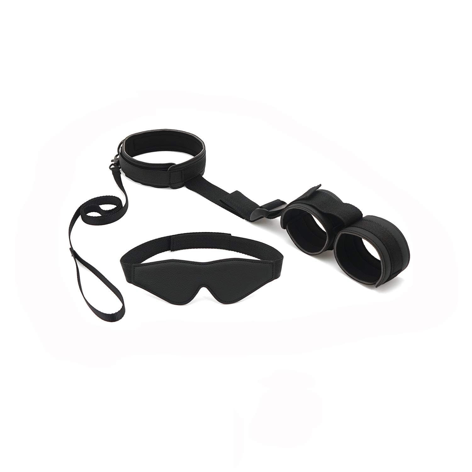 Neck Belts and Wrist Set with Strap, Black