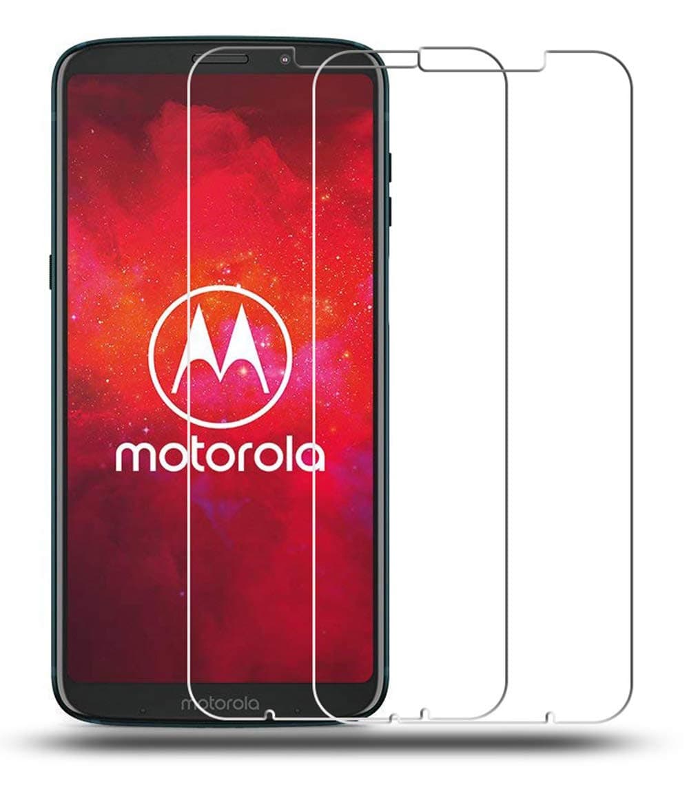 Vicstar [2 Pack Moto Z3 Play Screen Protector, 9H Hardness Premium Tempered Shatterproof Glass Screen Protector Film With Easy Bubble-Free Installation For Moto Z3 Play