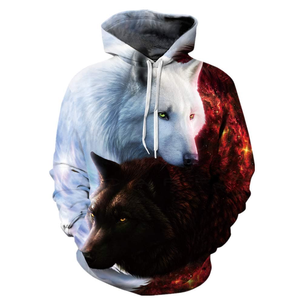 Unisex Realistic 3D Digital Print Pullover Hoodies Sweatshirt Sweaters