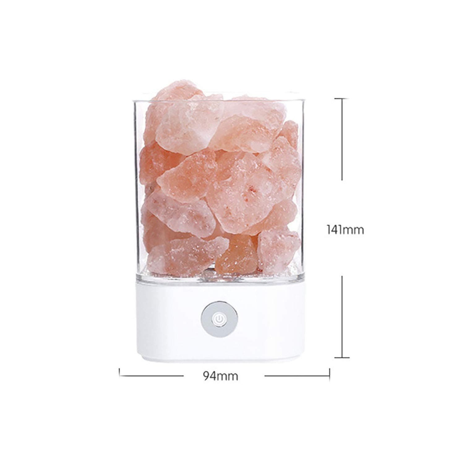 Negative Ion Air Purification Lamp Crystal Salt Lamp USB,Base A,White