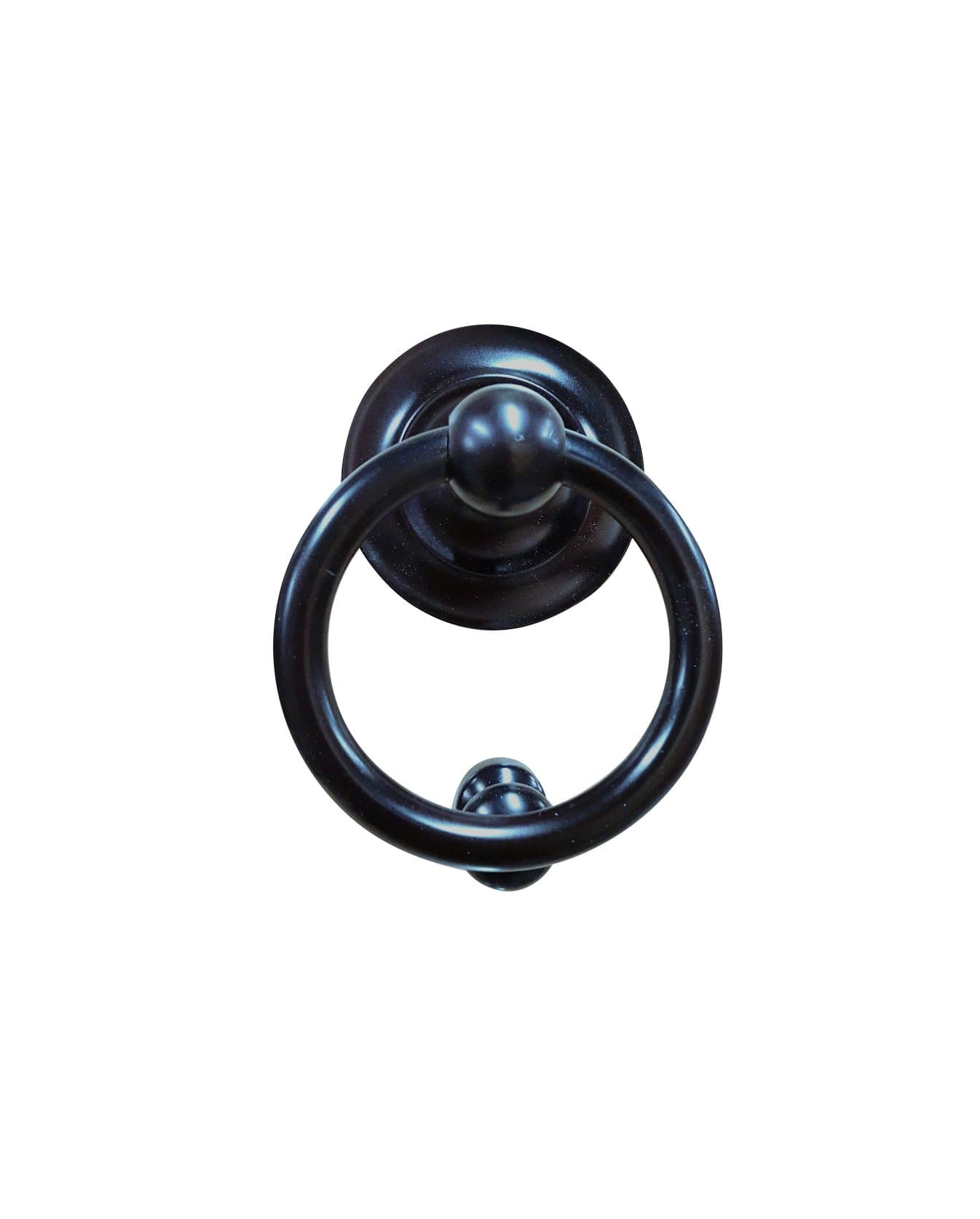 Brass Knocker for Door, Round Ring Door Knocker for Front Door 4” with Smooth Finish and Exquisite Design, Sand Cast Elegant Brass Door Knocker with Fastening Screws – Oil Rubbed Bronze (ORB)