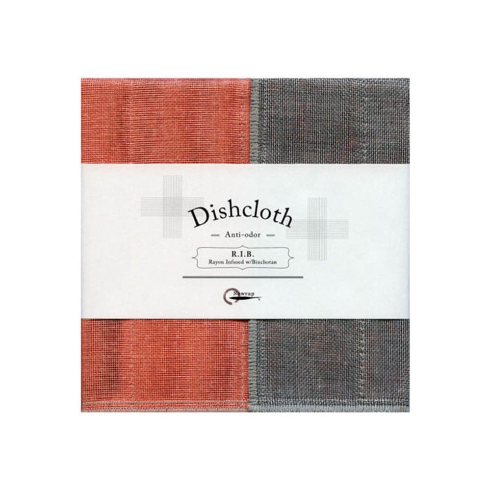 Binchotan Dishcloth, Coral X Charcoal