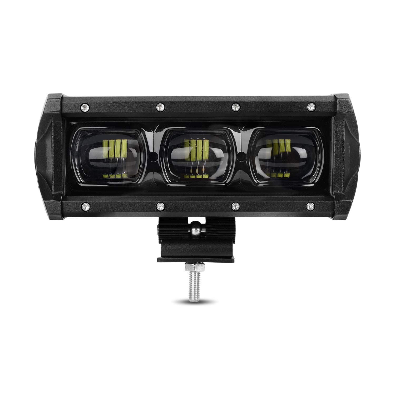 Single Row LED Off Road Light Bar, AAIWA 8 Inch LED Pods Light 30W 3000LM LED Driving Work Light for Truck UTV ATV SUV