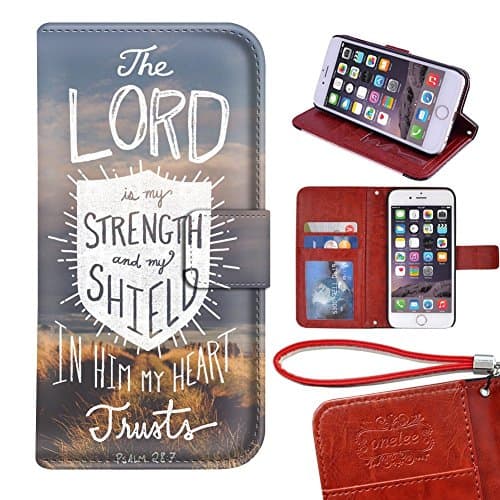 Customized PU Leather Durable Bible Verses Christian Quotes iPhone 6 Plus/6s Plus 5.5 Wallet Case