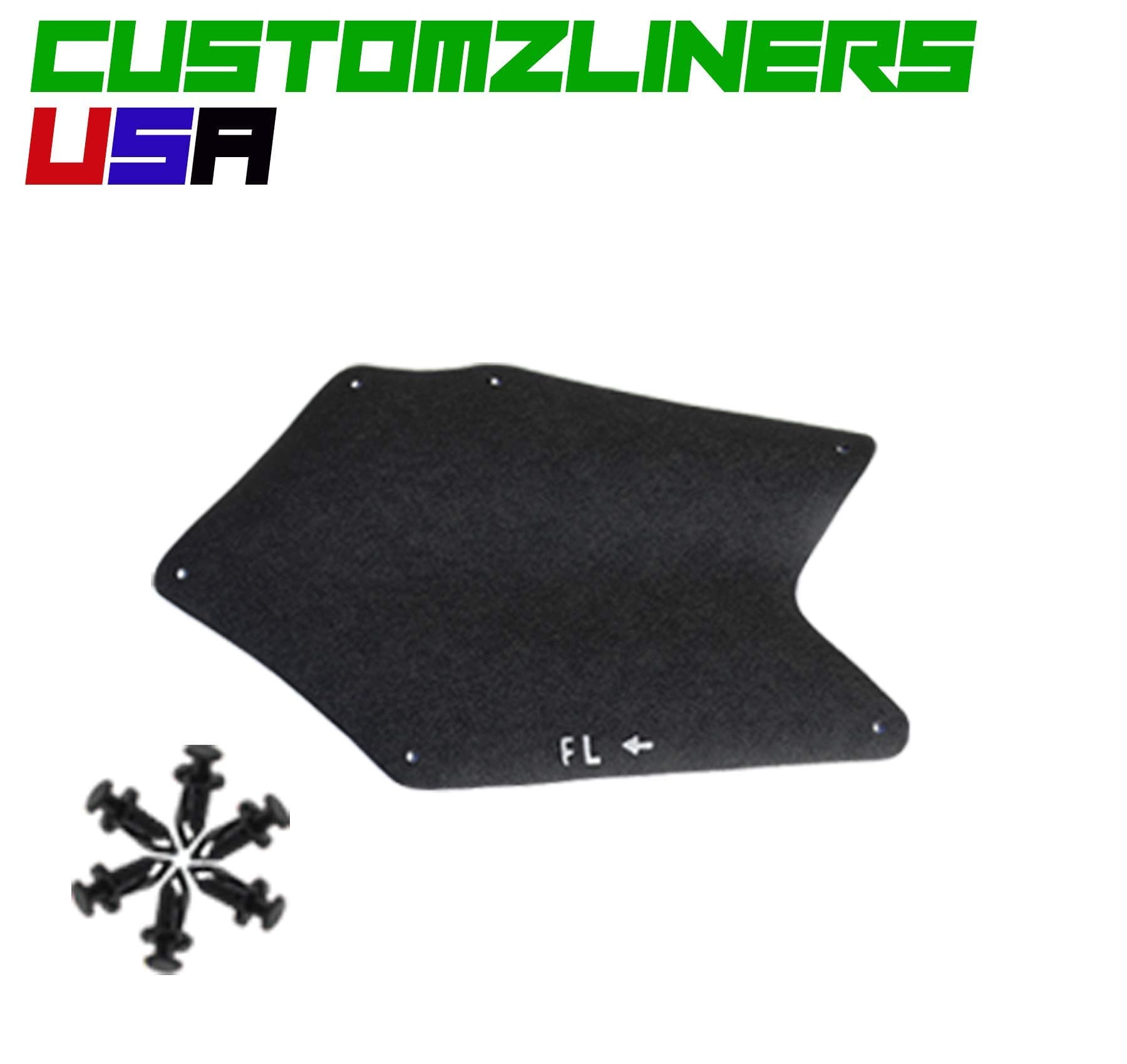 Customzliners USA Apron Front Fender Liners Retainer Clips Direct Fit for 2007-2019 Toyota Tundra Front Left Apron Liner Splash Shield Flap Seal Splash Guard Skirt